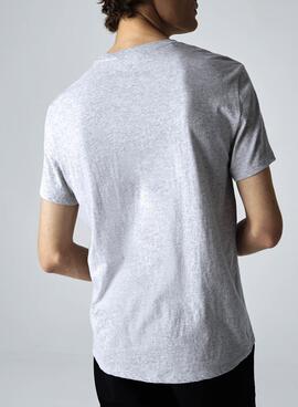 Camiseta Lacoste TH6709 Gris para Hombre
