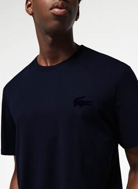 Camiseta Pijama Lacoste TH9910 Marino Para Hombre