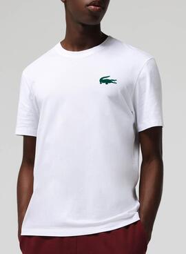 Camiseta Pijama Lacoste TH9910 Blanco Para Hombre