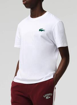 Camiseta Pijama Lacoste TH9910 Blanco Para Hombre