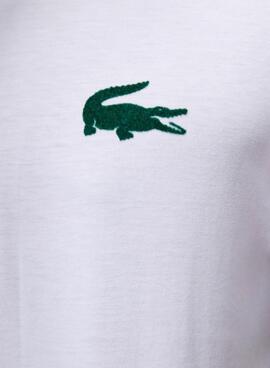 Camiseta Pijama Lacoste TH9910 Blanco Para Hombre