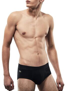 Calzoncillos Lacoste Slips Negro Para Hombre