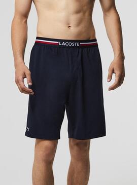 Pantalón Corto Lacoste de Pijama Marino Hombre