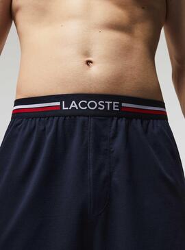 Pantalón Corto Lacoste de Pijama Marino Hombre