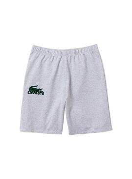 Bermuda Lacoste Pijama Lounge Croc Gris Hombre