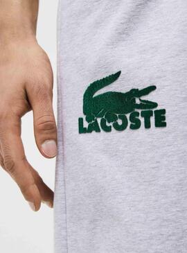 Bermuda Lacoste Pijama Lounge Croc Gris Hombre