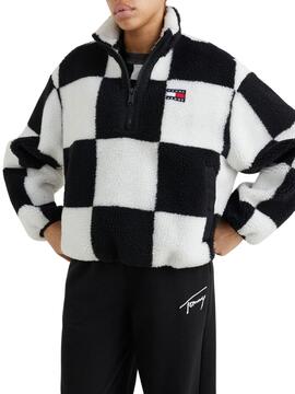 Canguro Tommy Jeans Checkerboard Negro y Blanco