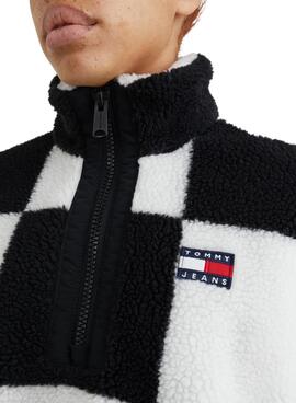 Canguro Tommy Jeans Checkerboard Negro y Blanco