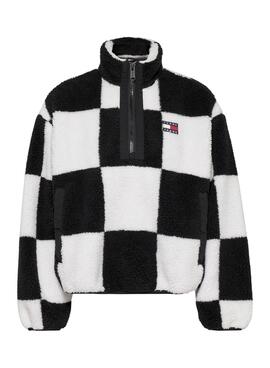 Canguro Tommy Jeans Checkerboard Negro y Blanco