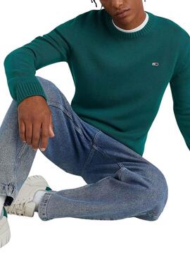 Jersey Tommy Jeans Essential Verde para Hombre