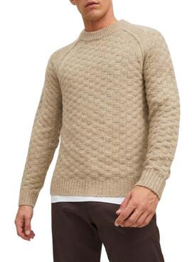 Jersey Jack and Jones Blasoren Beige para Hombre