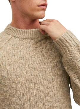 Jersey Jack and Jones Blasoren Beige para Hombre