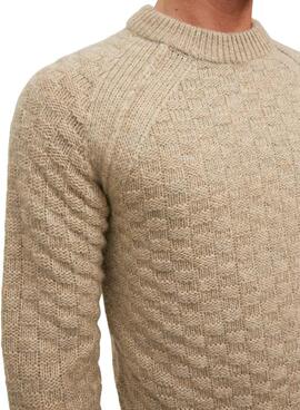 Jersey Jack and Jones Blasoren Beige para Hombre