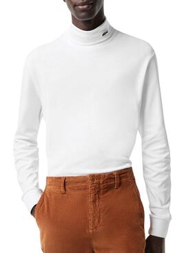 Jersey Lacoste Cuello Cisne para Hombre Blanco