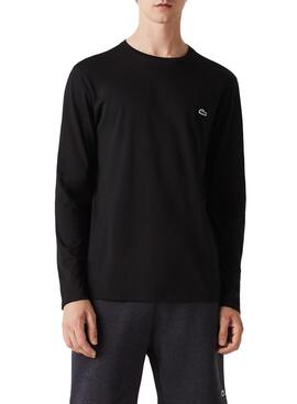 Camiseta Lacoste Cuello Redondo para Hombre Negra
