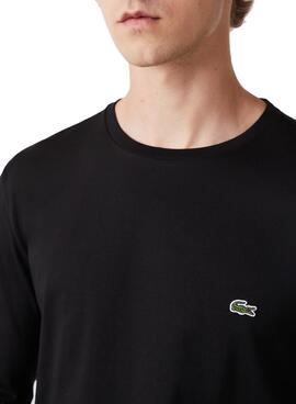 Camiseta Lacoste Cuello Redondo para Hombre Negra