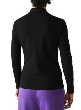 Polo Lacoste Manga Larga para Mujer Negro