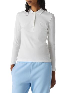 Polo Lacoste Manga Larga para Mujer Blanco
