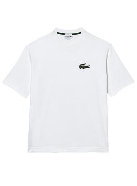 Camiseta Lacoste Loose Fit Hombre y Mujer Blanca