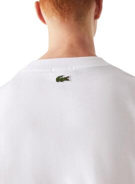 Camiseta Lacoste Loose Fit Hombre y Mujer Blanca