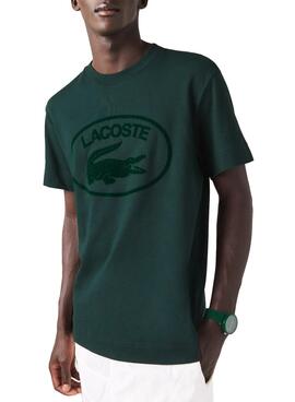 Camiseta Lacoste Cocodrilo Hombre Verde Oscuro
