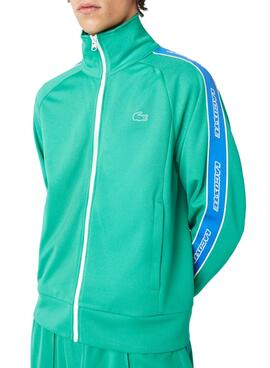Sudadera Lacoste Cremallera para Hombre Turquesa