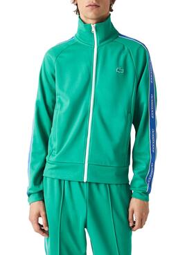 Sudadera Lacoste Cremallera para Hombre Turquesa
