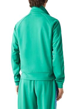 Sudadera Lacoste Cremallera para Hombre Turquesa