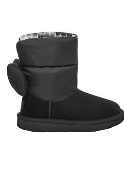 Botas Ugg Bailey Bow Maxi Lazo para Niña Negras