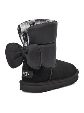 Botas Ugg Bailey Bow Maxi Lazo para Niña Negras