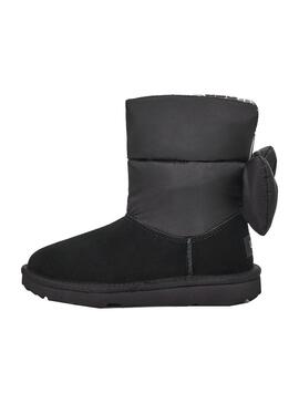 Botas Ugg Bailey Bow Maxi Lazo para Niña Negras