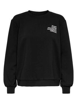 Sudadera Only Word Mensaje para Mujer Negra