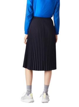 Falda Lacoste Plisada para Mujer Negra