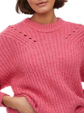 Jersey Vila Visuba Calado para Mujer Rosa