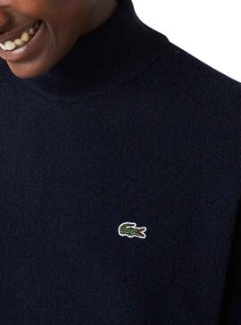Jersey Lacoste Cuello Cisne Lana para Mujer Marino