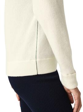 Jersey Lacoste Cuello Pico para Mujer Marino