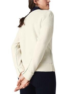 Jersey Lacoste Cuello Pico para Mujer Marino