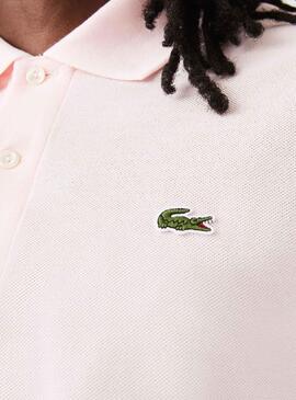 Polo Lacoste L1212 para Hombre Rosa Claro