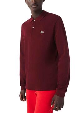 Polo Lacoste L1313 Granate Para Hombre