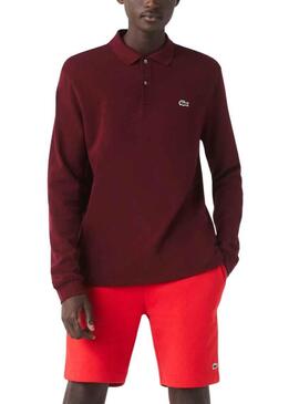 Polo Lacoste L1313 Granate Para Hombre