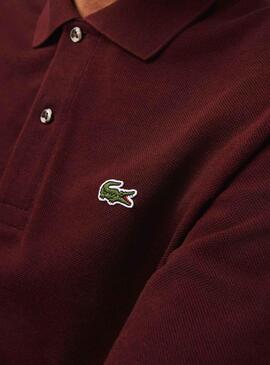 Polo Lacoste L1313 Granate Para Hombre