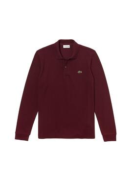 Polo Lacoste L1313 Granate Para Hombre