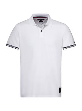 Polo Tommy Hilfiger Heather Badge Blanco Hombre