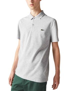 Polo Lacoste Regular Fit para Hombre Gris