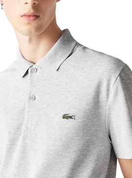 Polo Lacoste Regular Fit para Hombre Gris