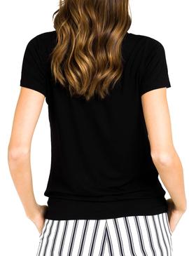 Camiseta Naf Naf Look Negro Mujer