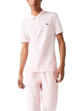 Polo Lacoste Slim Fit para Hombre Rosa Flamant