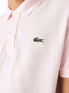 Polo Lacoste Slim Fit para Hombre Rosa Flamant