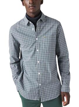 Camisa Lacoste Cuadros para Hombre Azul