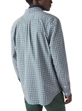 Camisa Lacoste Cuadros para Hombre Azul